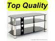 Quality BLACK GLASS TV STAND for 40